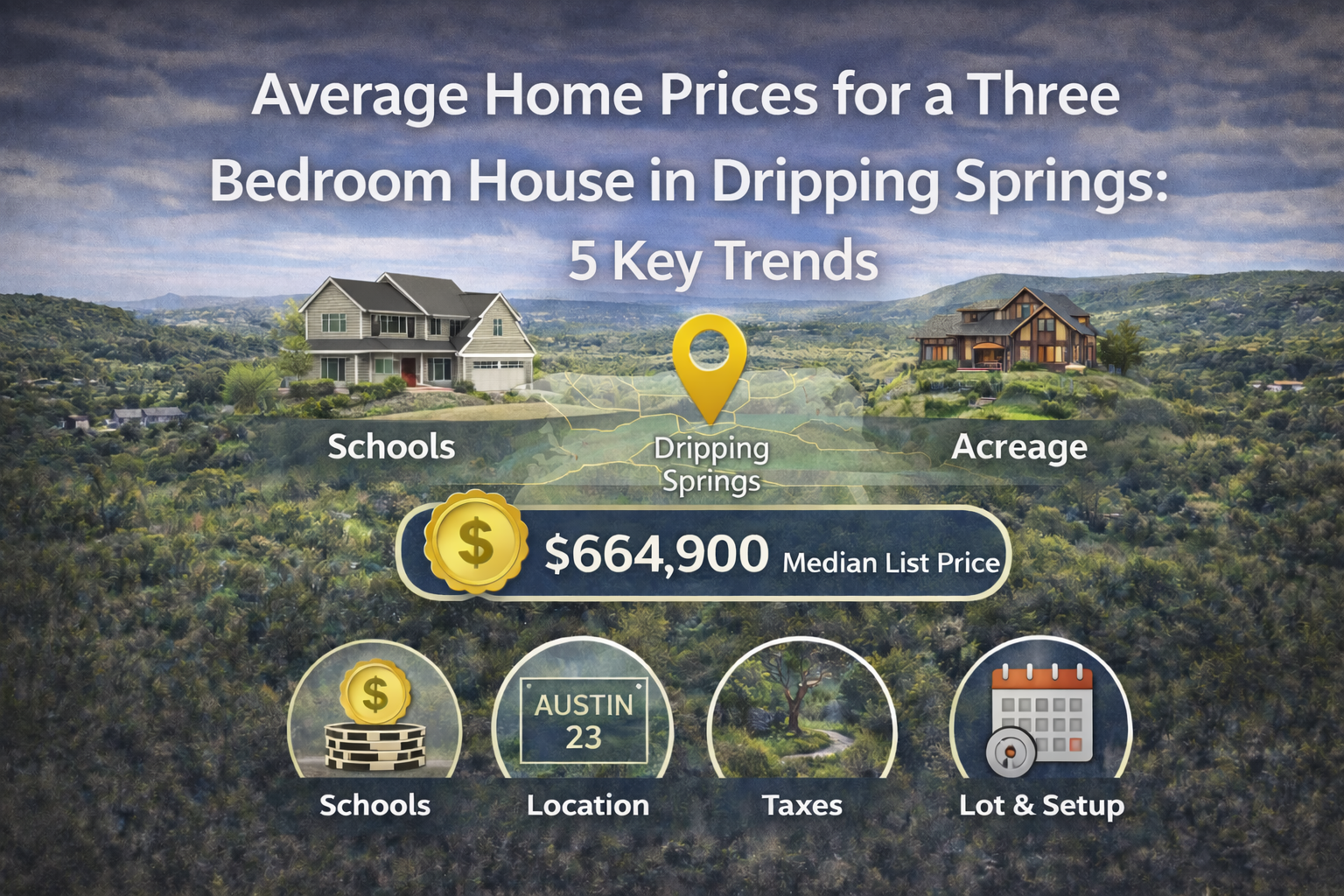 Average Home Prices for a Three Bedroom House in Dripping Springs: 5 Key Trends