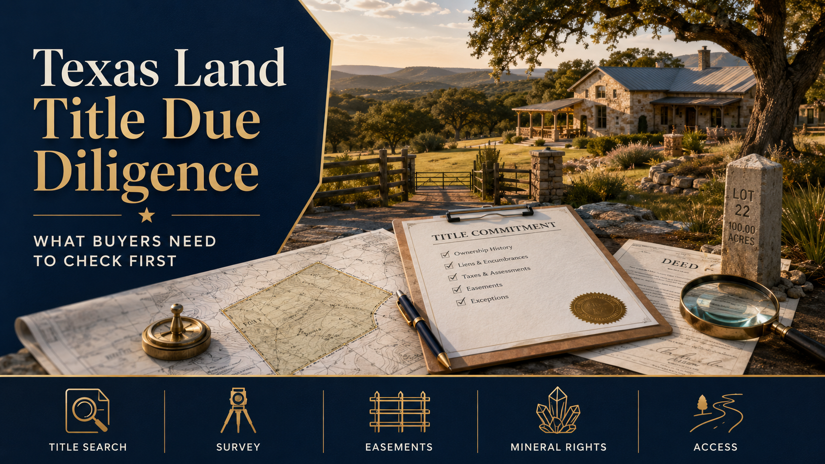 Texas Land Title Due Diligence: What Buyers Need to Check First