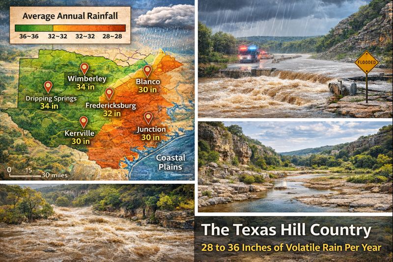 How Much Rain Does the Texas Hill Country Get