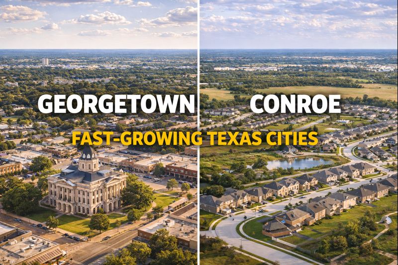 Smaller Texas Cities Like Georgetown and Conroe Are Gaining Serious Momentum