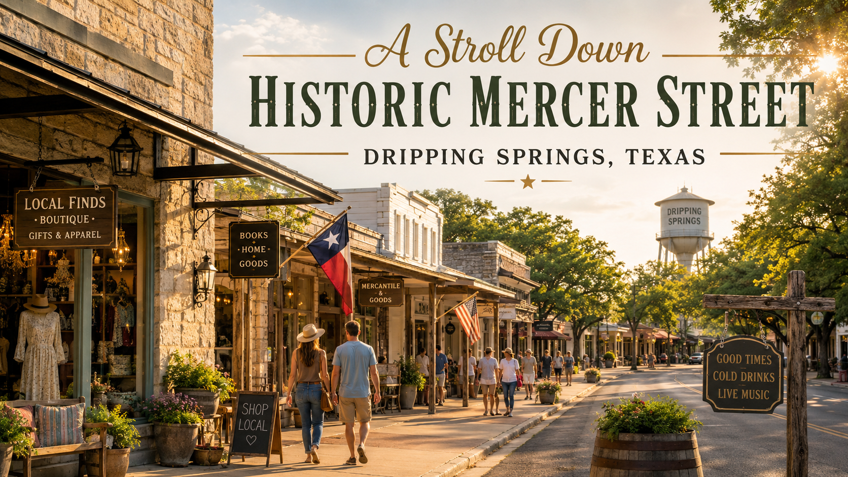 A Stroll Down Historic Mercer Street in Dripping Springs