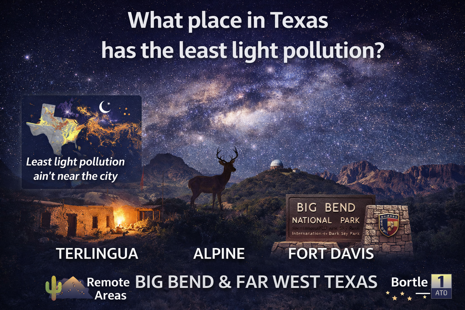What Place in Texas Has the Least Light Pollution?