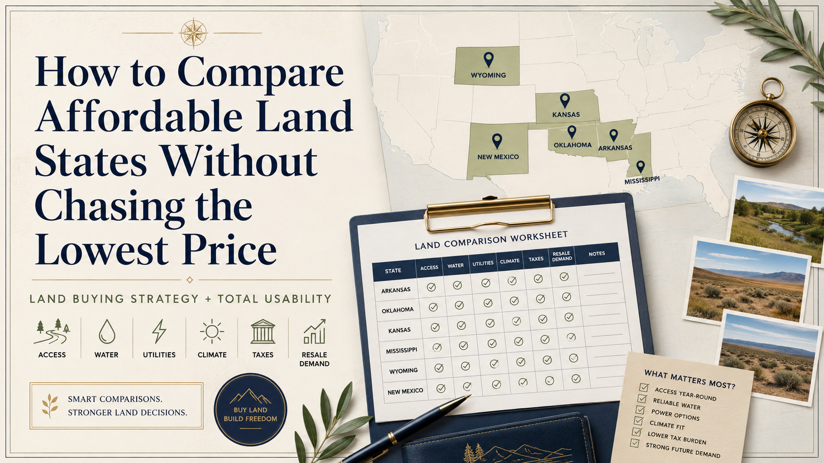How to Compare Affordable Land States Without Chasing the Lowest Price