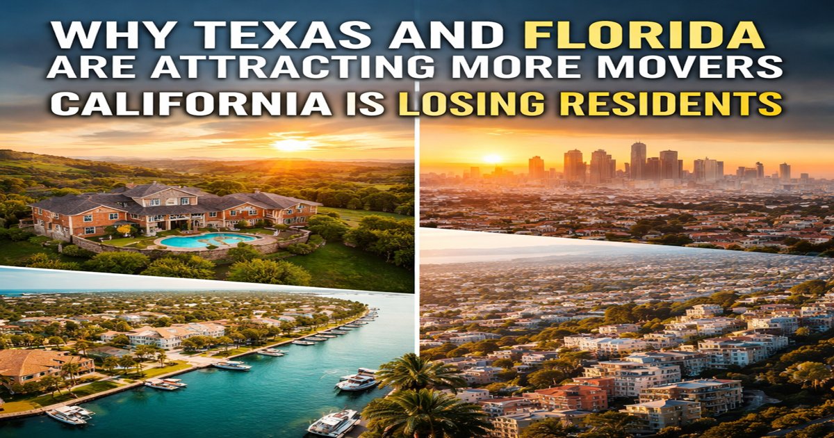 Why Texas and Florida Are Attracting More Movers While California Is Losing Residents