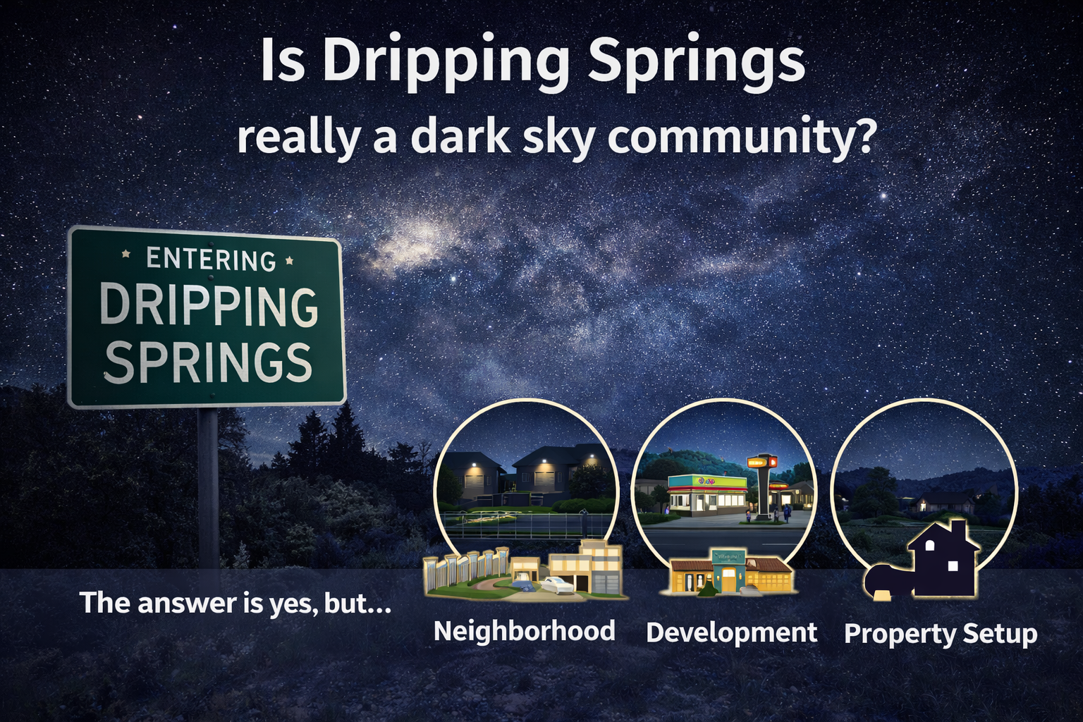 Is Dripping Springs a dark sky community?